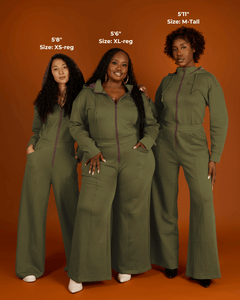 Green Satin Lined Jumpsuit
