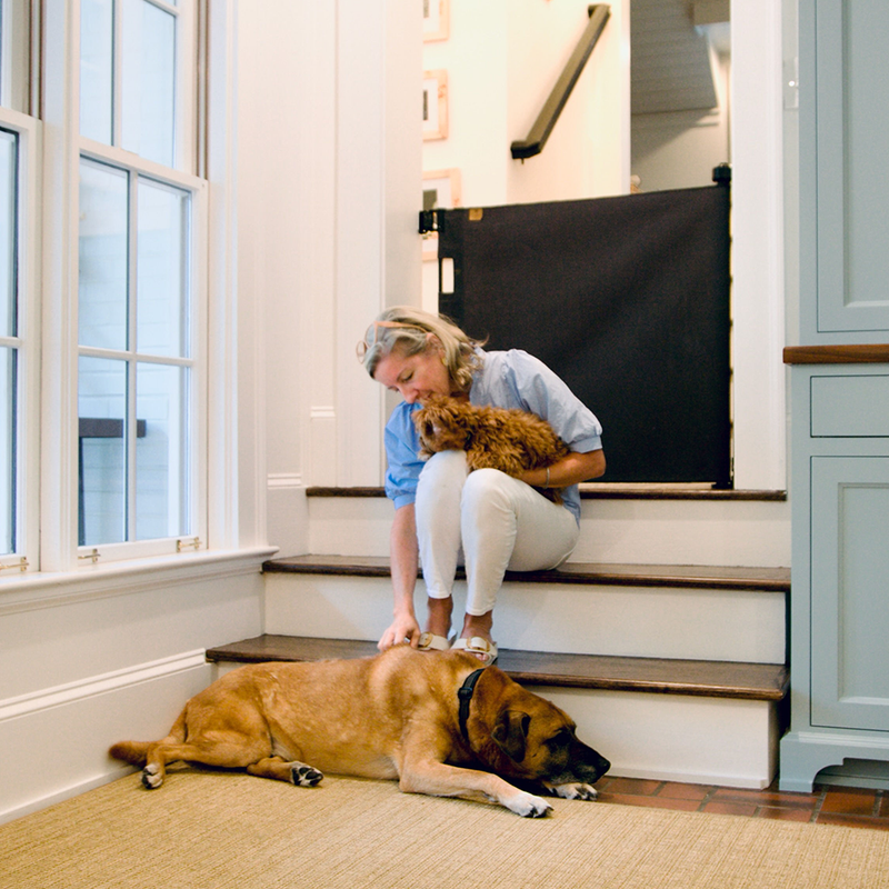 Oil Waxed Canvas Pet Safety Gate – Durable, Waterproof, Vintage-Inspired | fit openings from 27.6
